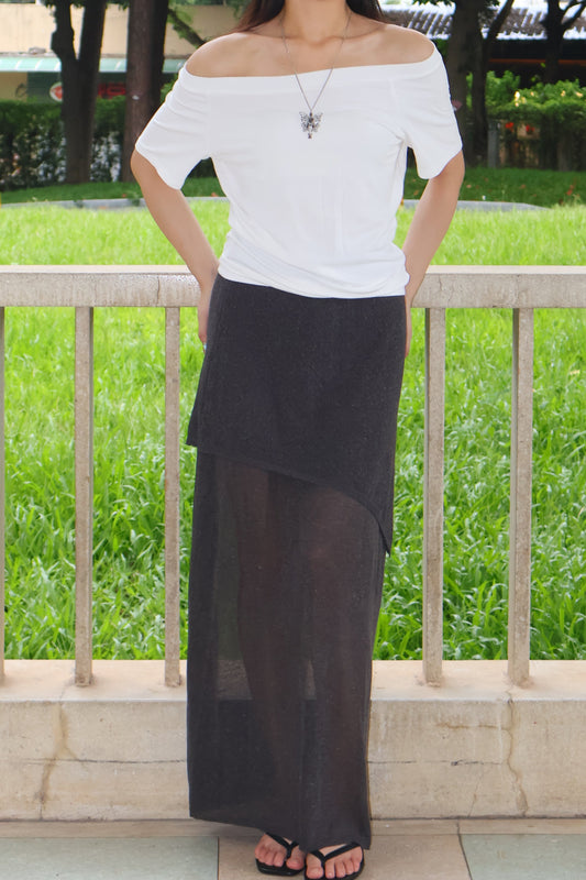 Design Casual Knit Maxi Skirt 休闲针织半身长裙