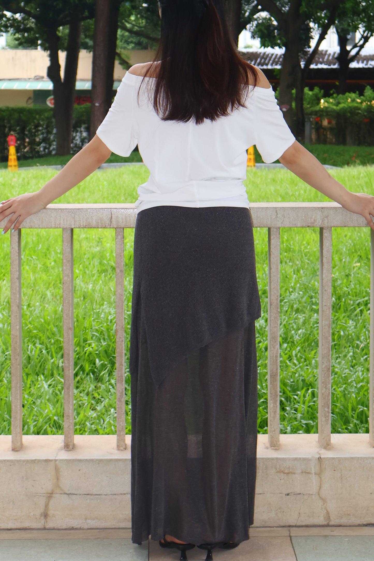 Design Casual Knit Maxi Skirt 休闲针织半身长裙