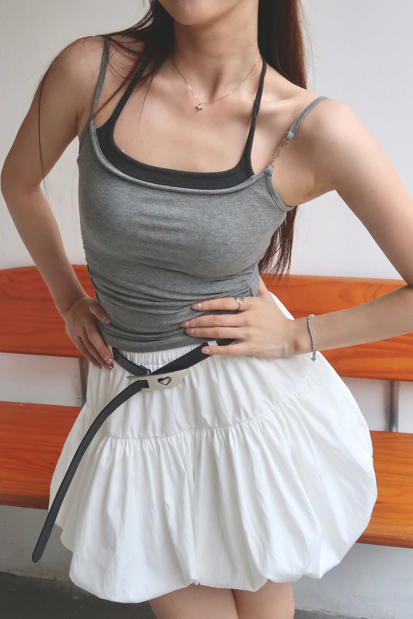 Belle Cute Halter Neck Tie Top 挂脖绑带吊带