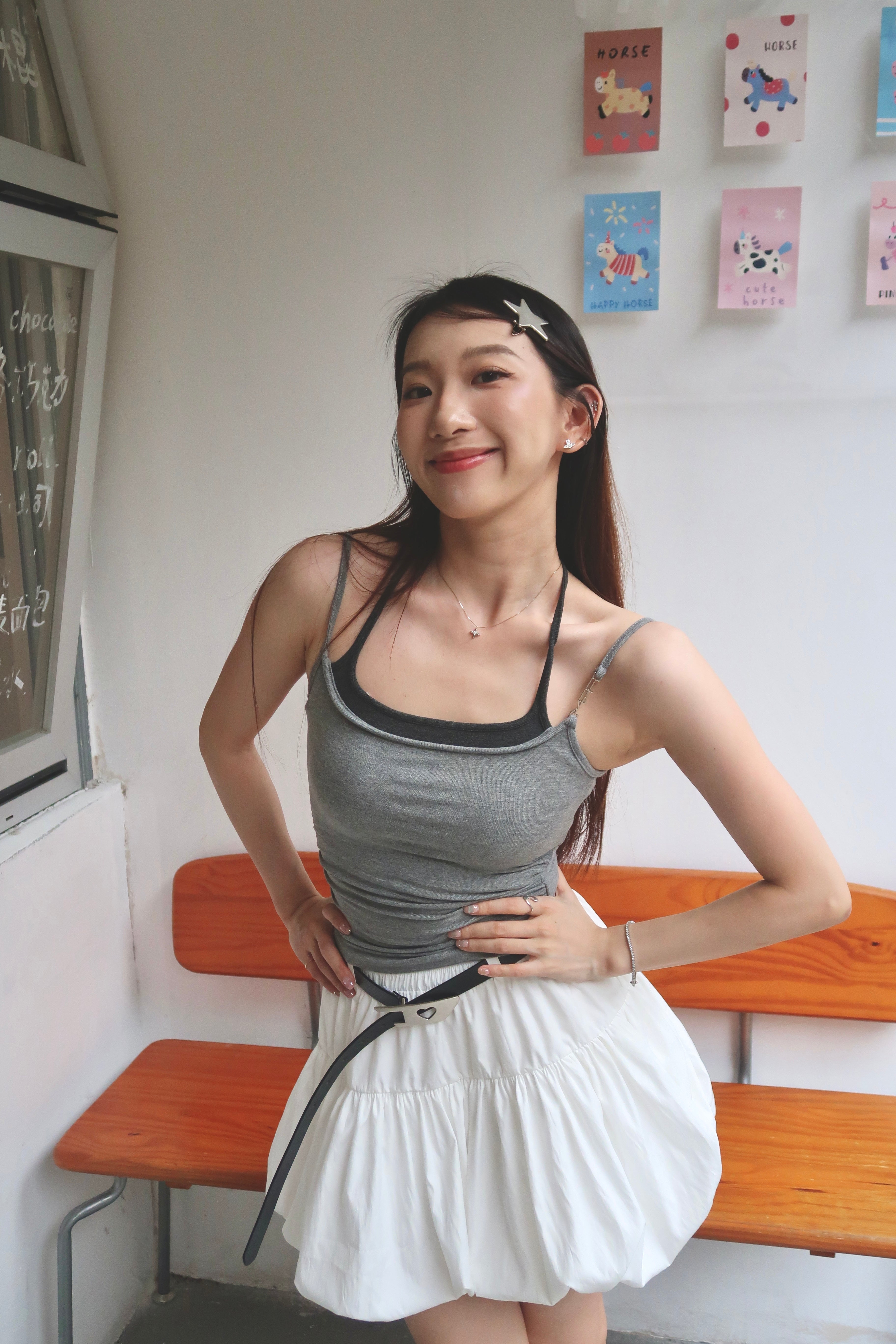 假两件挂脖吊带