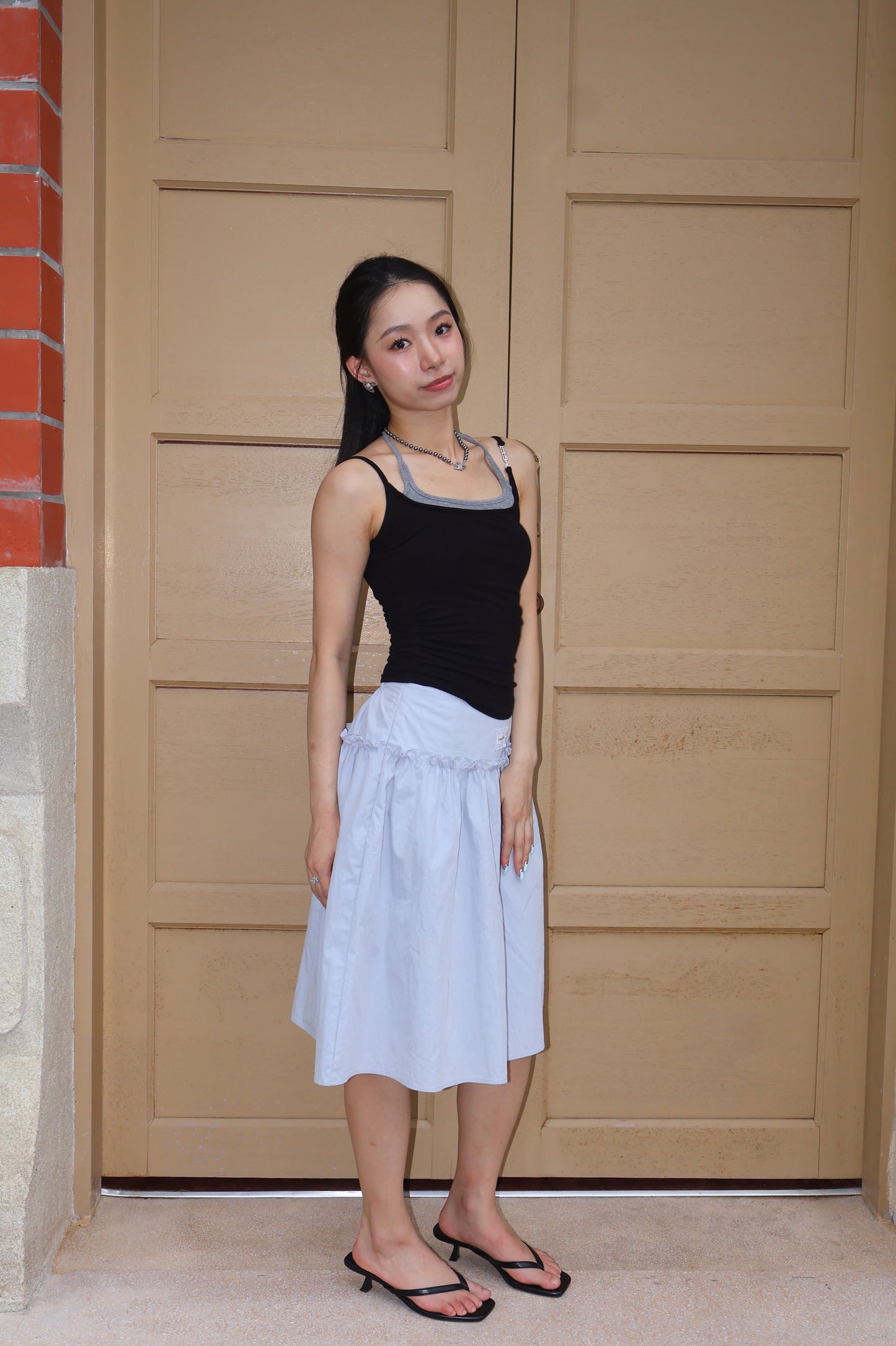Korean Style High-Waisted Skirt 韩系高腰半裙