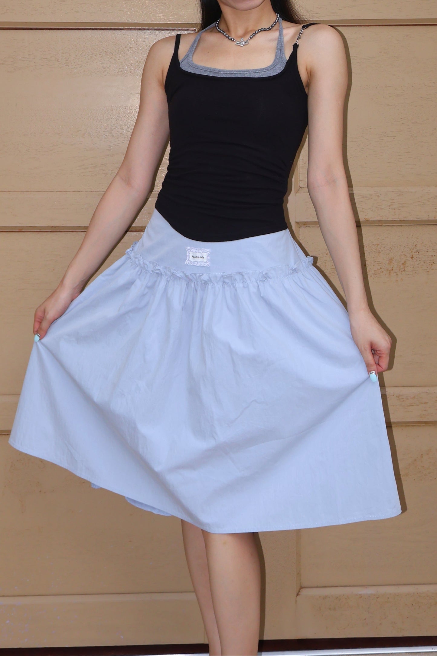 Korean Style High-Waisted Skirt 韩系高腰半裙