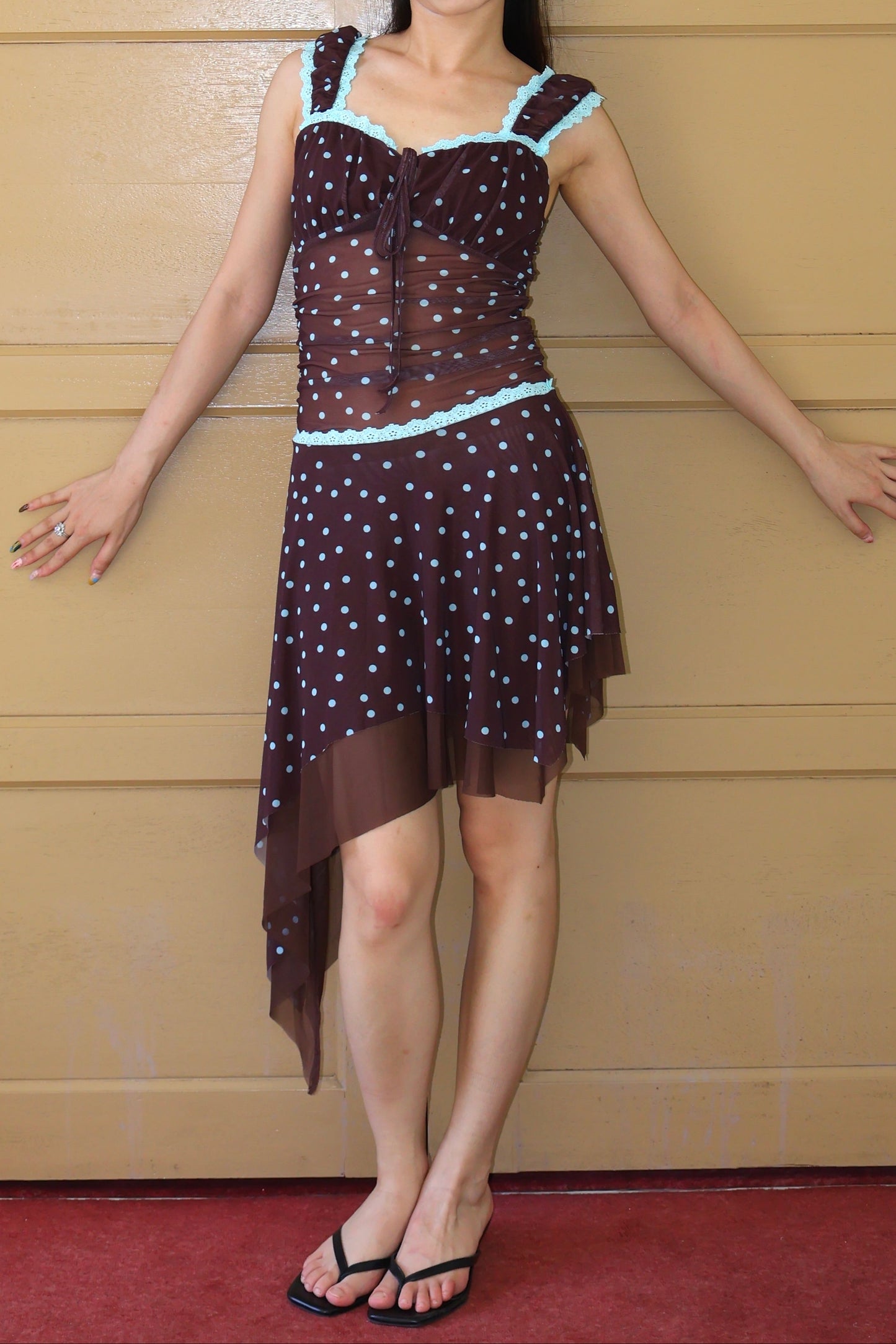 Belle Designed  Polka Dot Dress 不规则设计波点连衣裙