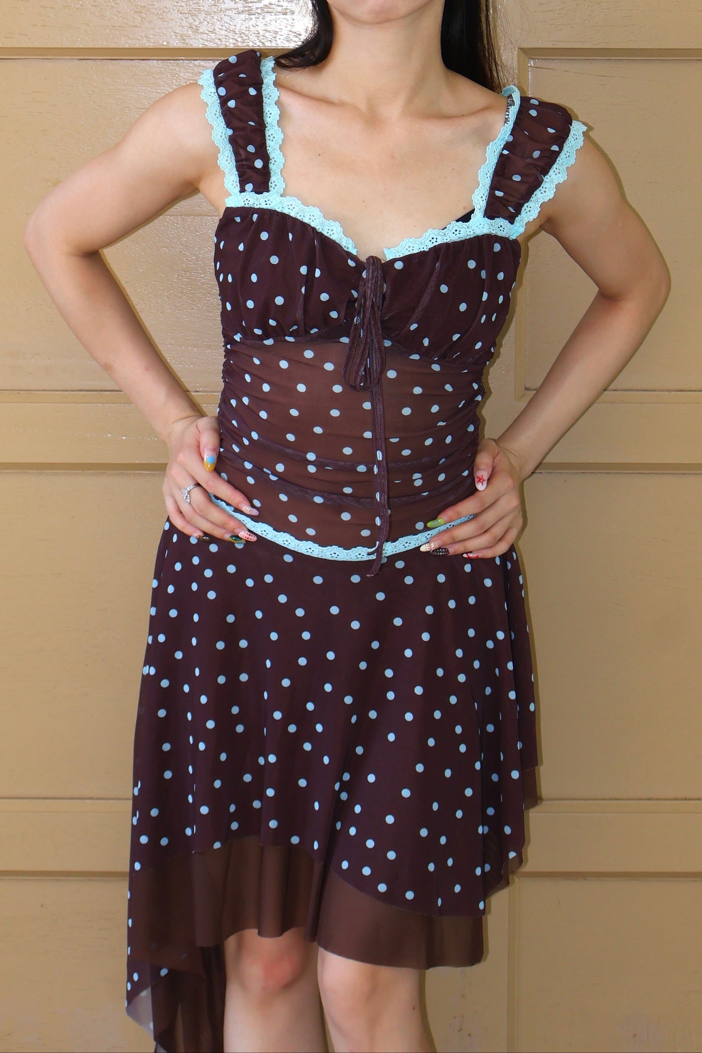 Belle Designed  Polka Dot Dress 不规则设计波点连衣裙