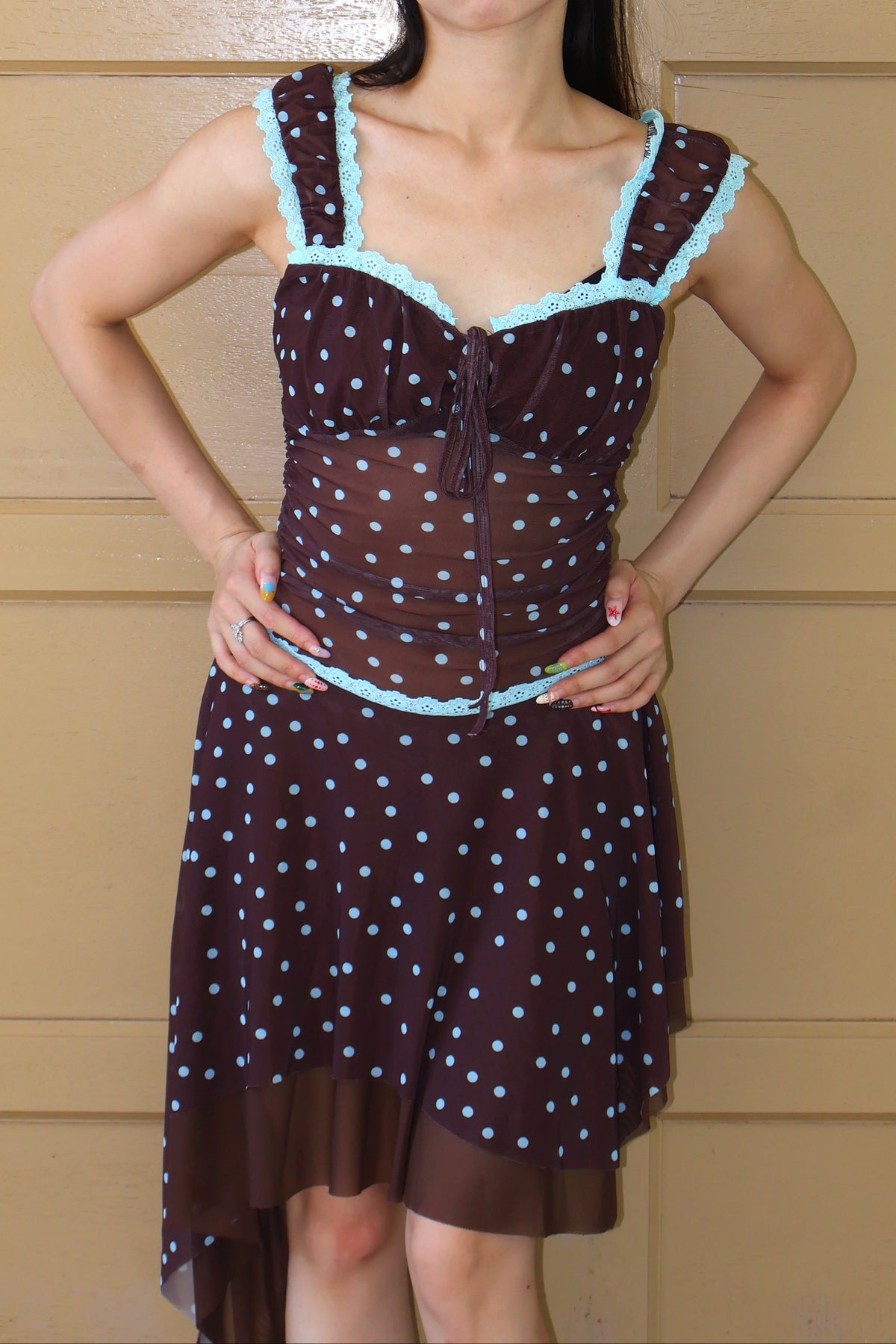 Belle Designed  Polka Dot Dress 不规则设计波点连衣裙