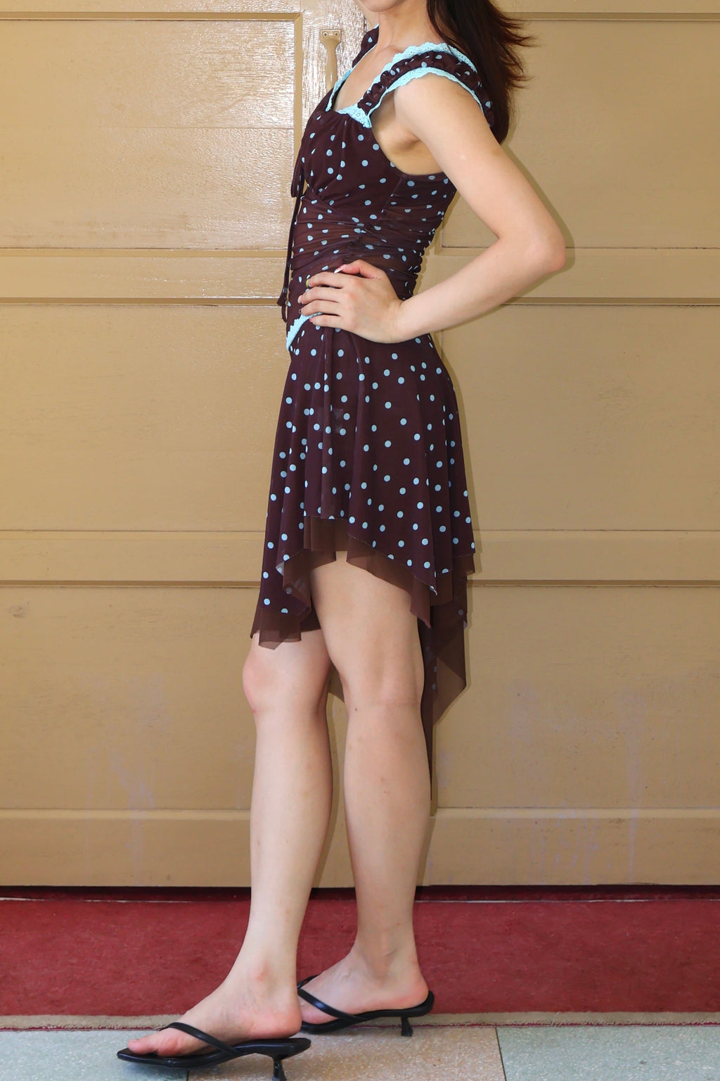 Belle Designed  Polka Dot Dress 不规则设计波点连衣裙