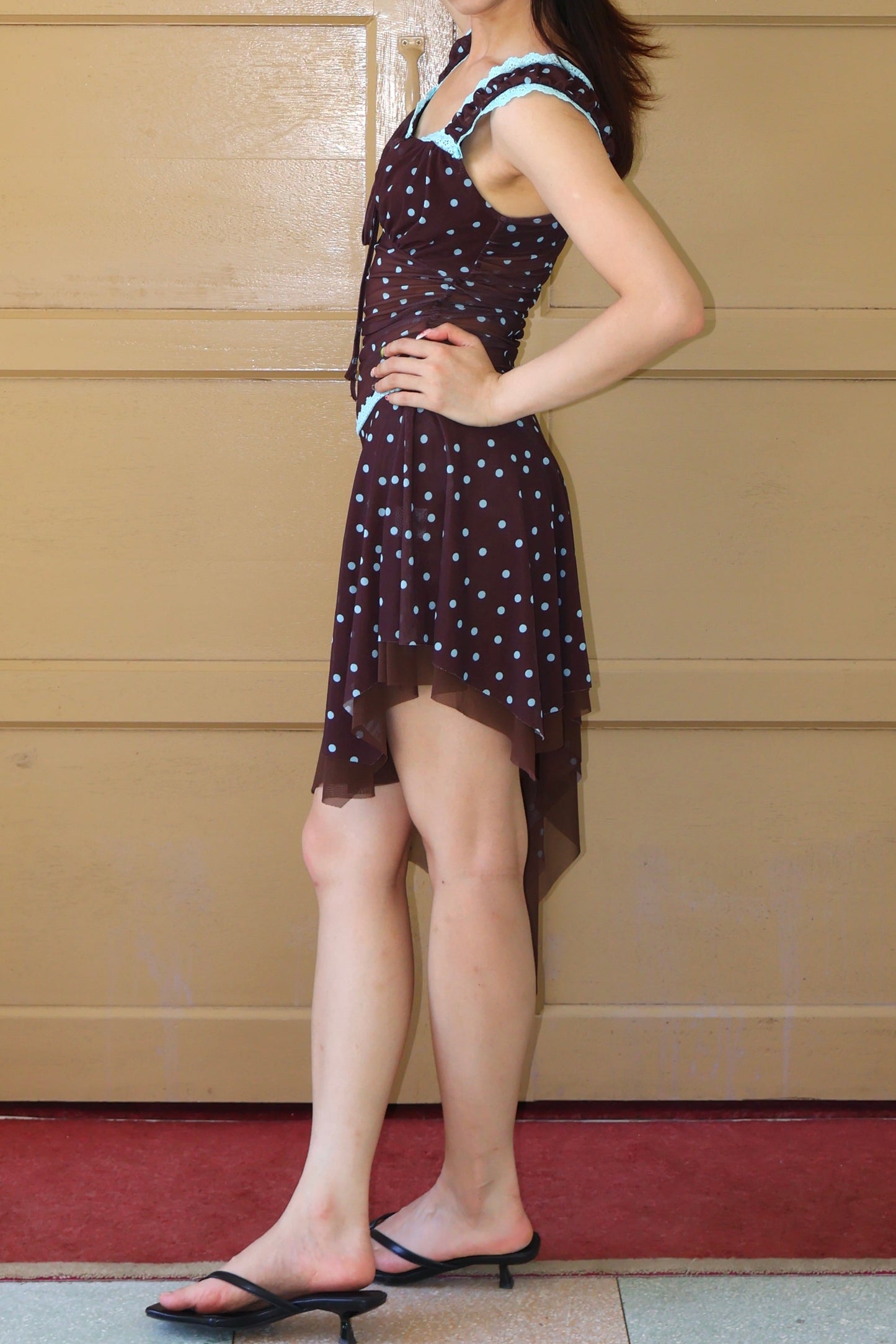 Belle Designed  Polka Dot Dress 不规则设计波点连衣裙