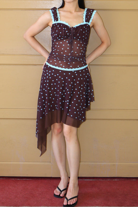Belle Designed  Polka Dot Dress 不规则设计波点连衣裙