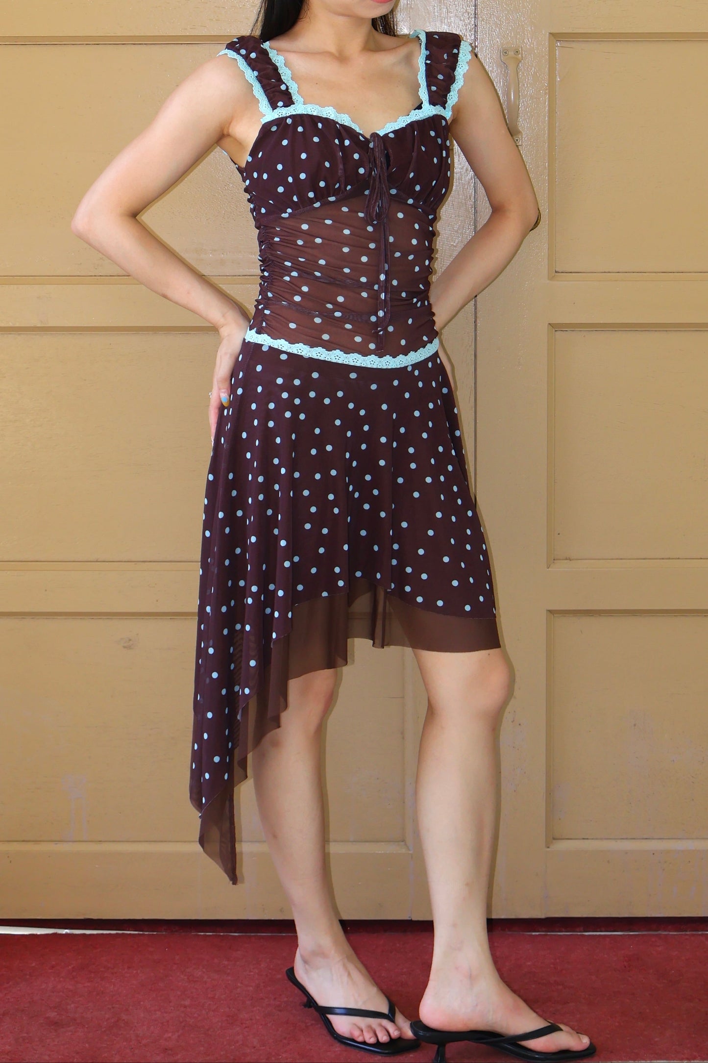 Belle Designed  Polka Dot Dress 不规则设计波点连衣裙
