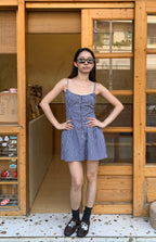 plaid cami dress格纹吊带连衣裙
