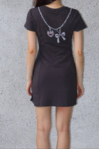 Casual Short Sleeve T-Shirt Dress 假两件T恤连衣裙