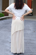Design Casual Knit Maxi Skirt 休闲针织半身长裙