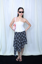 Asymmetrical Plaid Skirt不规则格纹半裙