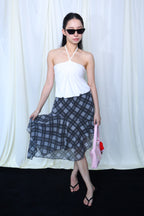 Asymmetrical Plaid Skirt不规则格纹半裙