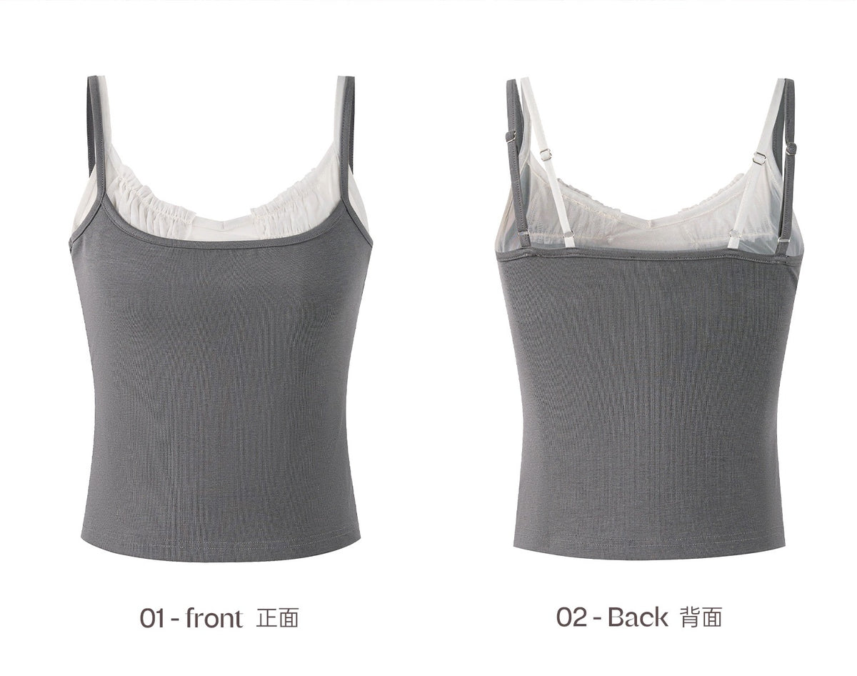 Lace Panel Midi Skirt蕾丝拼接半身裙