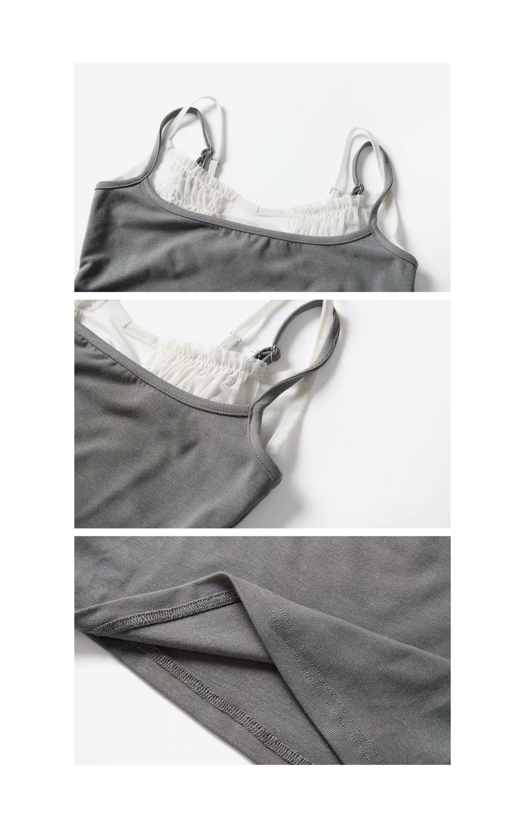 Lace Panel Midi Skirt蕾丝拼接半身裙
