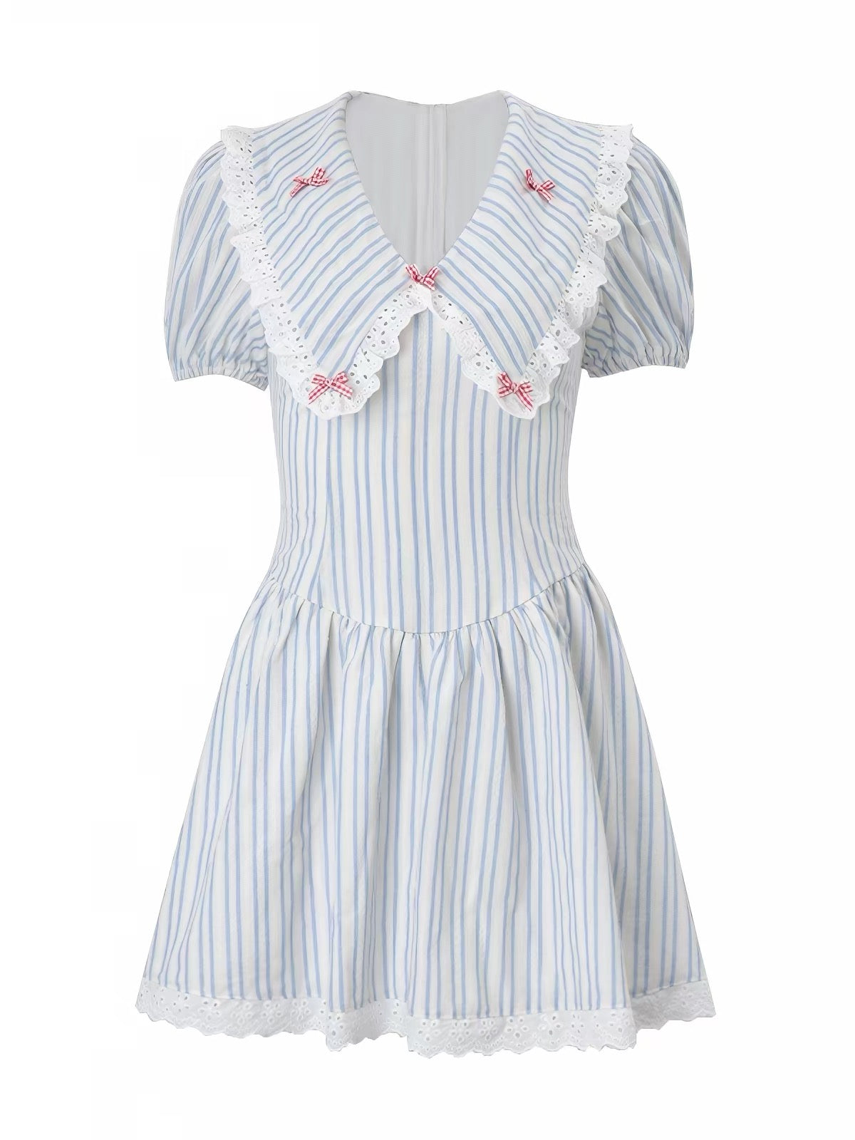 Bow Striped Print Dress蝴蝶结条纹印花连衣裙