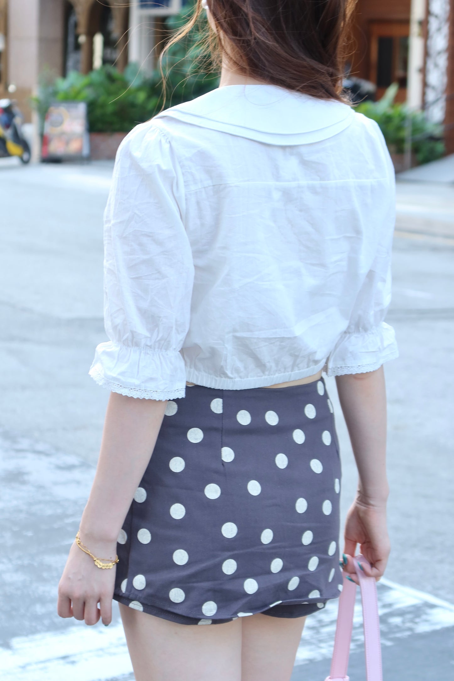 Belle Design Short Shirt波点裤裙