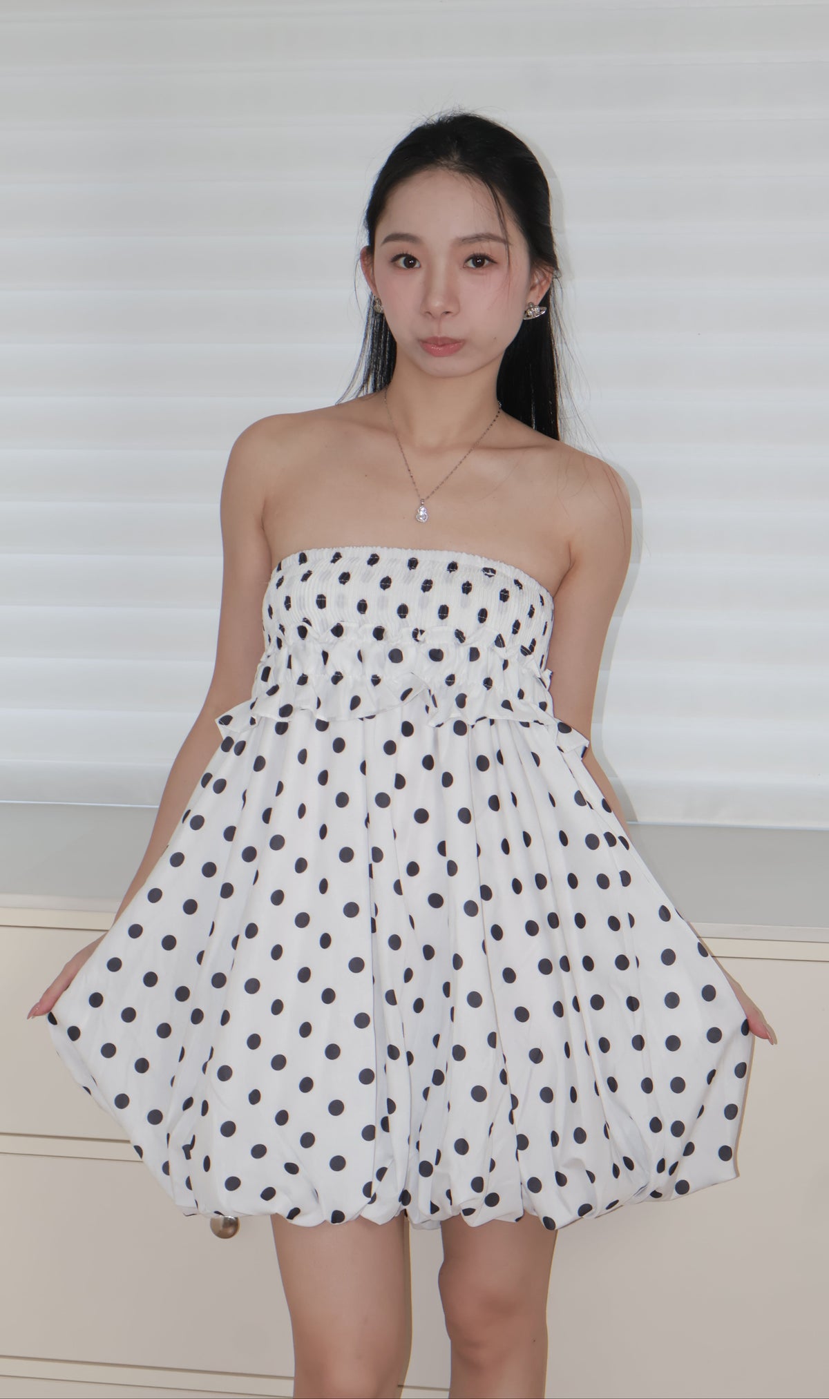 Multi-way polka dot dress多种穿法波点裙