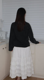 Printed Long-Sleeve T-Shirt印花水洗黑色长袖