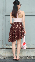 Belle Design Silk Polka Dot Tulle Skirt不规则波点网纱半裙