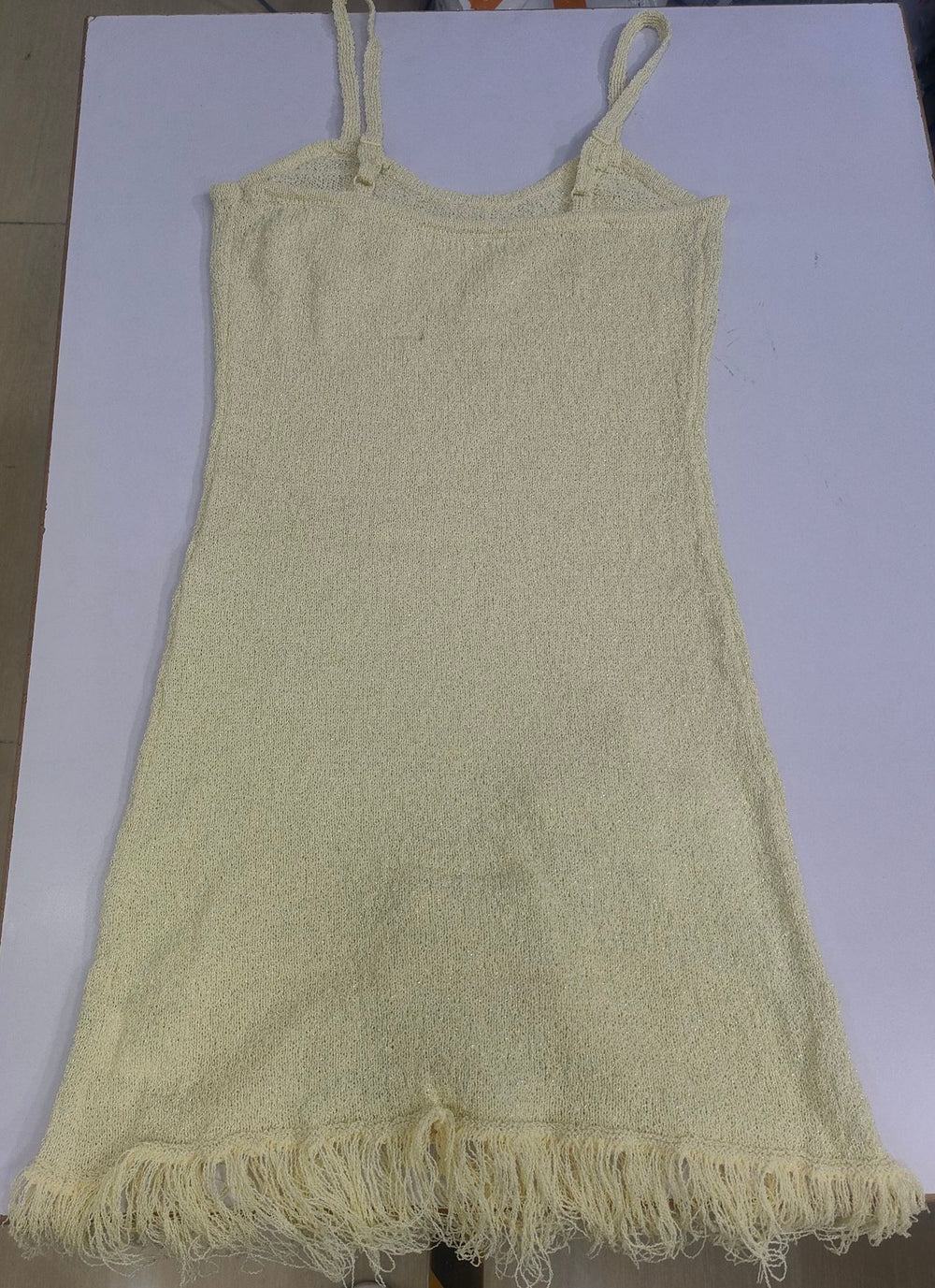 Yellow Starfish Knit Cami Dress淡黄海星针织吊带裙