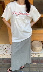 Oversize Lace Heart T-shirt慵懒宽松蕾丝爱心T恤