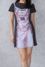 Casual Short Sleeve T-Shirt Dress 假两件T恤连衣裙