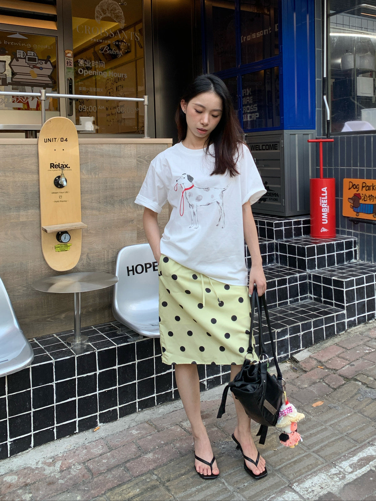 Polka dot dog T-shirt斑点狗T恤