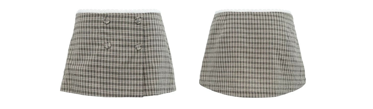 Belle Designed Plaid Skirt & Safety Shorts! 格纹短裙with安全裤！