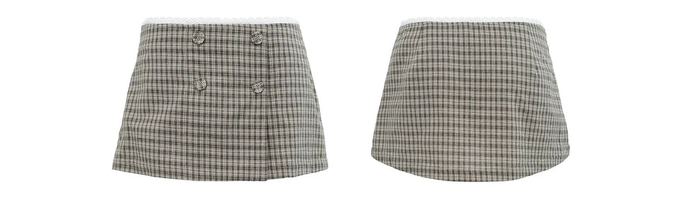 Belle Designed Plaid Shirt 美式甜辣风～格纹设计短袖