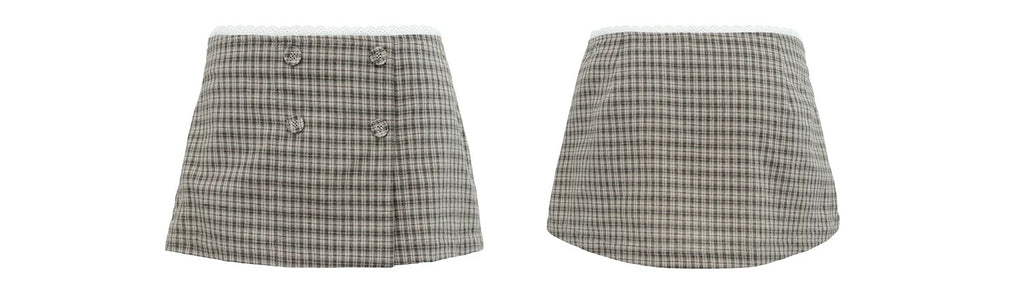 Belle Designed Plaid Shirt 美式甜辣风～格纹设计短袖